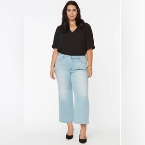 Plus Size NYDJ Light Wash Wide Leg Jeans